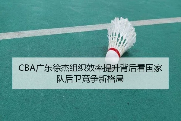 CBA广东徐杰组织效率提升背后看国家队后卫竞争新格局